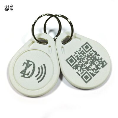अनुकूलित जलरोधी लोगो/क्यूआर कोड ABS Keyfob MIFARE Classic EV1 RFID ABS Keychain for Door Access Control