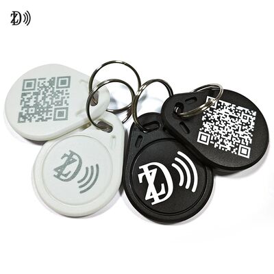 अनुकूलित जलरोधी लोगो/क्यूआर कोड ABS Keyfob MIFARE Classic EV1 RFID ABS Keychain for Door Access Control